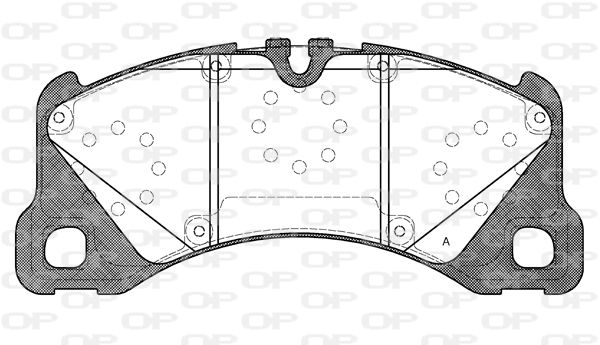 OPEN PARTS Комплект тормозных колодок, дисковый тормоз BPA1345.40